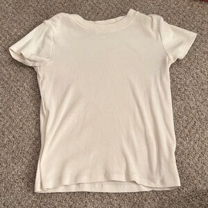 H&M Kids Ivory Short Sleeve Tee